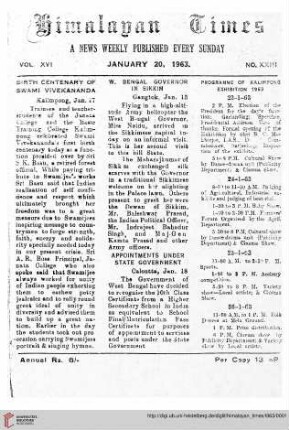 No. XXIII (20 January 1962)