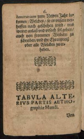 Tabula Alterius Partis Aethographiae Mundi.