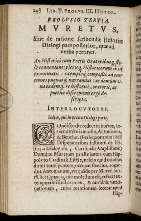 Prolusio Tertia.