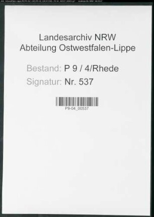 Namensverzeichnis Rhede, Sterbefälle