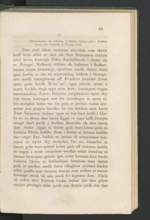 27. [Räfstetingsdom om reduction från Esbjörn Djekn af några gamla kronogods i Jönåkers härad, dat. Strängnäs d. 12 Juni 1399.]