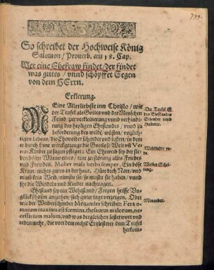 So schreibet der Hochweise König Salomon/ Proverb. am 18. Cap. ...