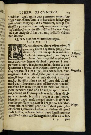 Quot & quae sint enuntiationis spes. Caput III.