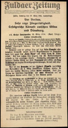 Ausgabe vom Sonntag, den 19. März 1916.