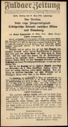Ausgabe vom Sonntag, den 19. März 1916.