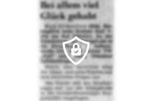 Bei allem viel Glück gehabt
