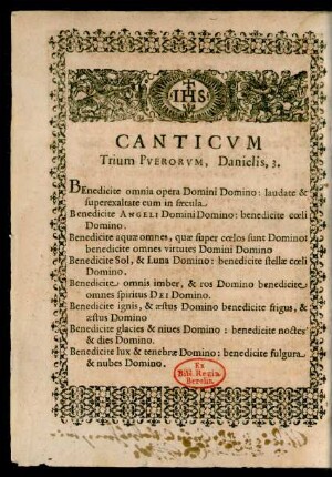 Canticum Trium Puerorum, Danielis, 3.