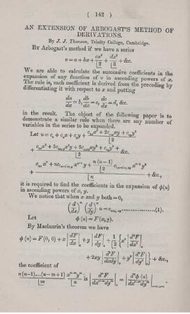 An extension of Arbogast's method of derivations.