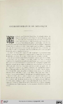 2. Pér. 35.1887: Correspondance de Belgique