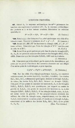 QUESTIONS PROPOSÉES.