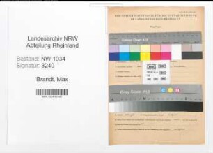 Entnazifizierung Max Brandt , geb. 23.09.1866 (Inspektor)