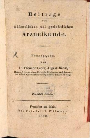Beiträge zur öffentlichen und gerichtlichen Arzneikunde, 2