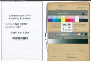 Entnazifizierung Karl Peter Fehr , geb. 17.11.1900 (Fachmeister)