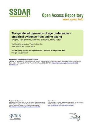 The gendered dynamics of age preferences - empirical evidence from online dating