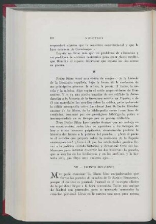 VII. - Jacinto Benavente