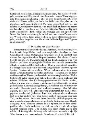 II. Die Lehre von den "Realen"