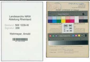 Entnazifizierung Arnold Wehmeyer , geb. 18.09.1906 (Geschaeftsfuehrer)