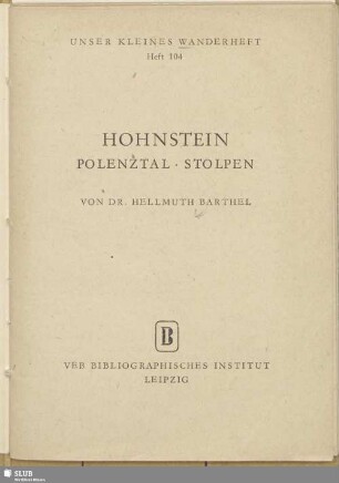 Hohnstein, Polenztal, Stolpen