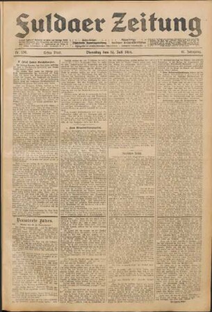 Ausgabe vom Dienstag, den 14. Juli 1914.