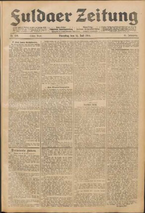 Ausgabe vom Dienstag, den 14. Juli 1914.