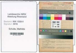 Entnazifizierung Mathilde Schulte , geb. 25.06.1886 (Studienraetin)