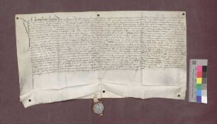 Friedrich von Hattstatt verkauft dem Gotteshaus St. Katharina zu Colmar, Gülten zu Türckheim und sein Drittel des Kornzehnten zu Hattstatt um 360 Gulden.