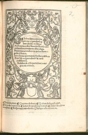 In hoc libro contenta Epitome compendiosaque introductio in libros arithmeticos divi Severini Boetii ...