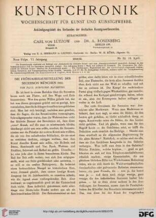 Heft 22 (18. April 1895)