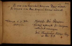Rösler, Johann Eberhard. Tübingen, 07.12.1703.