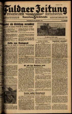 Ausgabe vom Donnerstag, den 25. September 1941.