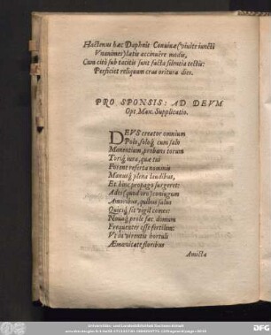 Pro Sponsis: Ad Deum Opt. Max. Supplicatio