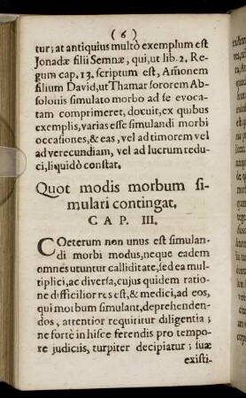 Quot modis morbum simulari contingat. Cap. III.