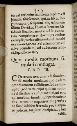 Quot modis morbum simulari contingat. Cap. III.