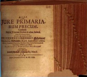 De iure primariarum precum