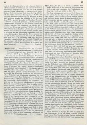 26-28 [Rezension] Pfister, Oskar, Analytische Seelsorge