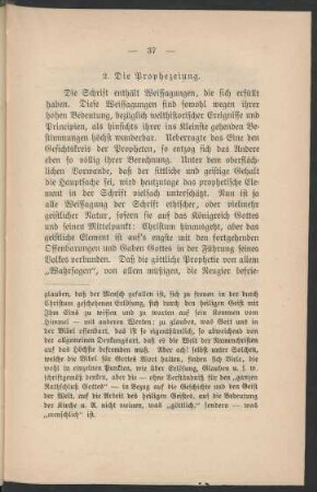 2. Die Prophezeiung.