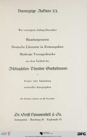 Voranzeige