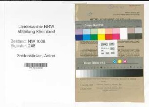 Entnazifizierung Anton Seidensticker , geb. 13.02.1902 (Buchhalter)