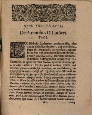 De parentibus D. Lutheri