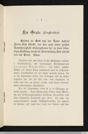 Am Grabe (Pragfriedhof)
