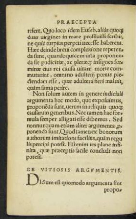 De Vitiosis Argumentis.