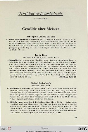 Gemälde Alter Meister (Nr. 92-162)