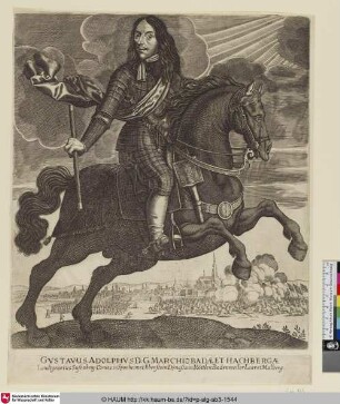 Gustavus Adolphus D.G. Marchio Badae et Hachbergae [Gustav Adolph, Markgraf von Baden-Durlach]