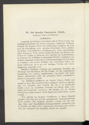 IV. Strecke Verciorova - Braila.