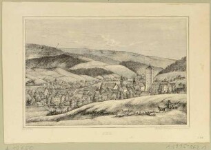 Stadtansicht von Aue im Erzgebirge