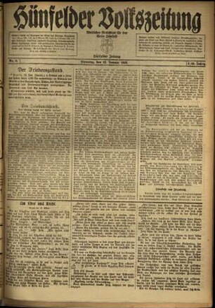 Ausgabe vom Dienstag, den 13. Januar 1920.