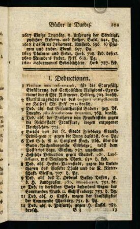 101-105, I. Deductionen.