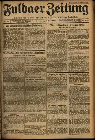 Ausgabe vom Donnerstag, den 08. April 1926.