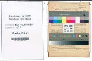 Entnazifizierung Eckart Mueller , geb. 14.11.1912 (Lehrer)