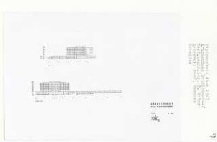 Krankenhaus, Berlin-Borsigwalde (Diplomarbeit bei Bernhard Hermkes): Schnitte 1:500
